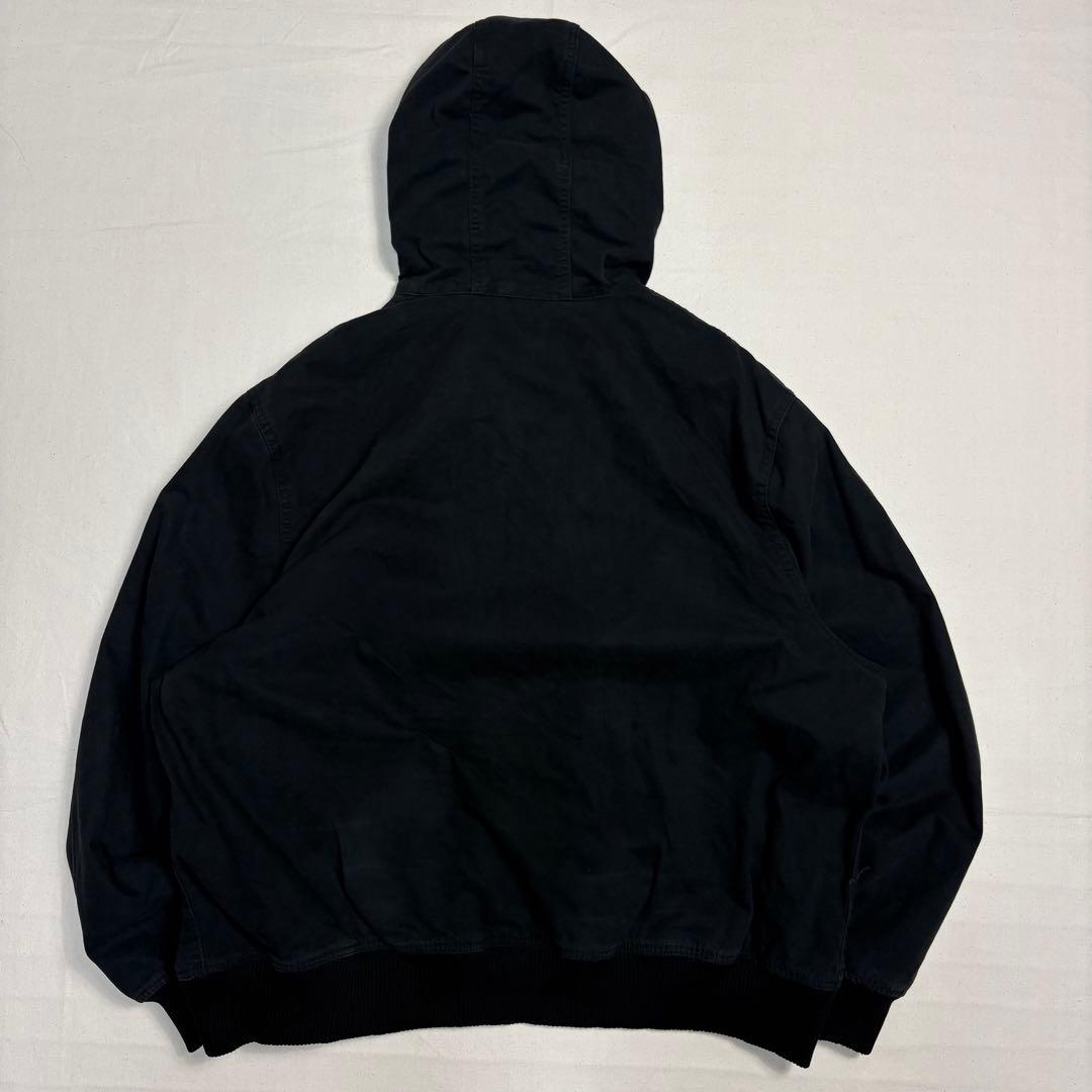 Dickies ダックワークパーカー 企業ロゴ刺繍 ブラック 2XL フルジップ