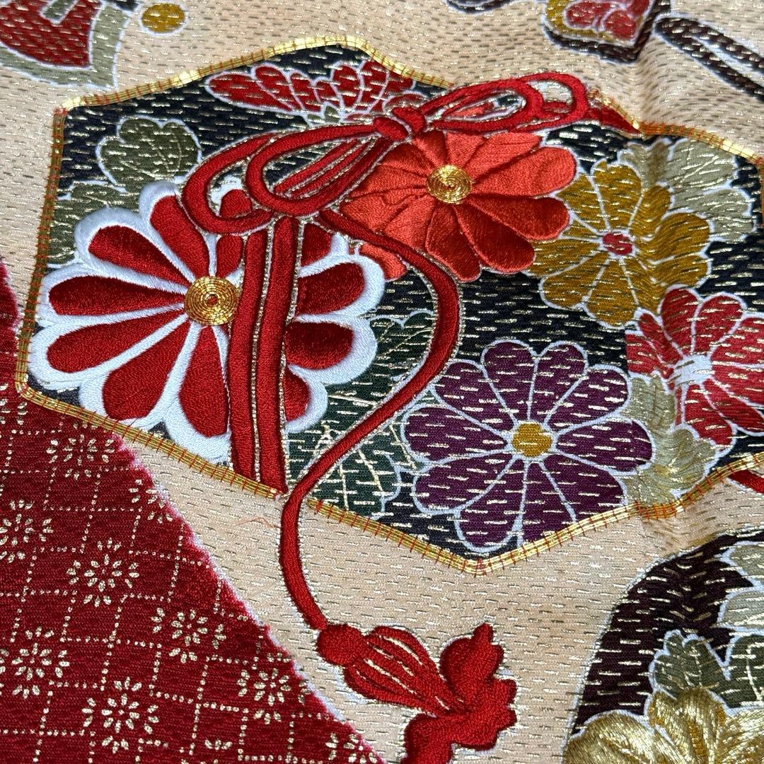 極上　超美品　振袖フルセット　絞り　刺繍　宝尽くし　成人式　151〜166