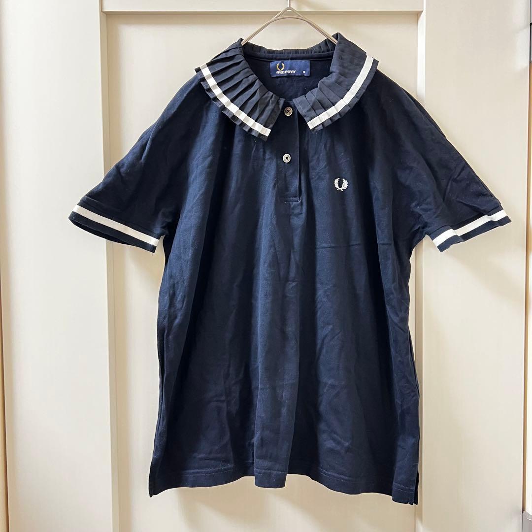 【フレッドペリー】FRED PERRY 襟付きポロシャツ ネイビー M 美品