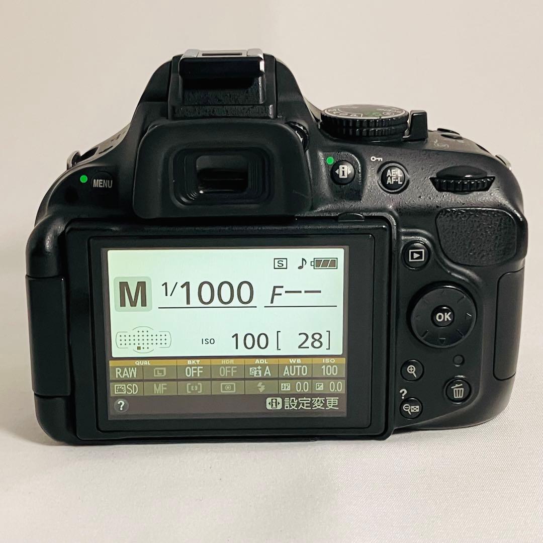 美品✨Nikon D5200 手ぶれ補正レンズ✨自撮り＆スマホ転送OK！バッグ付