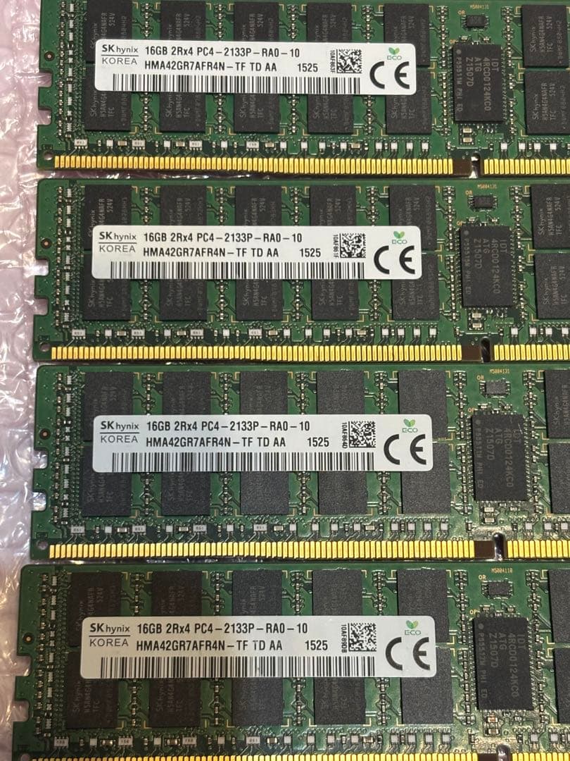 SK hynix 16GB PC4 2133P DDR4 4枚 計64GB