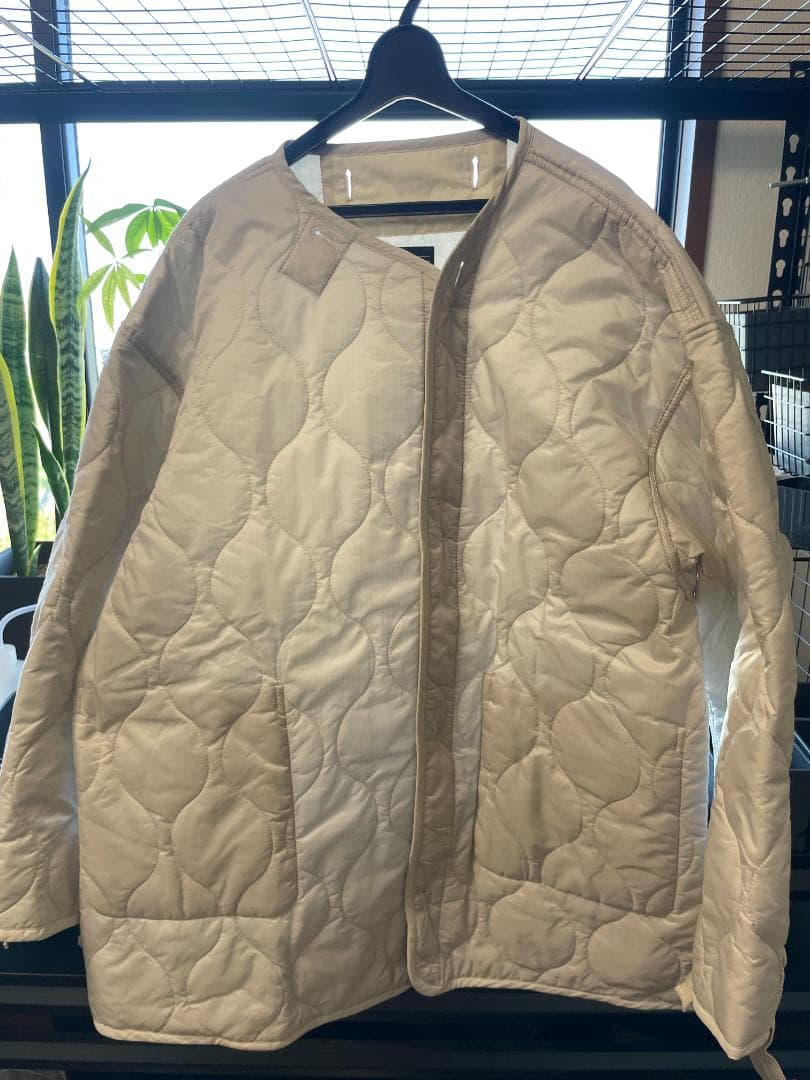 新品タグ付き BEAMS ベージュ ショートモッズコート キルティング