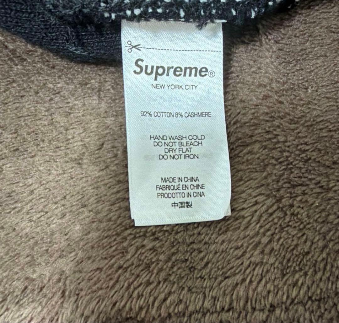 Supreme Big Logo Beanieニット帽 ブラック　Black