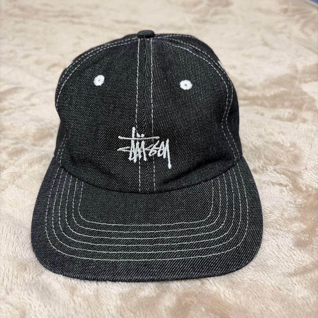 【希少】Stussy ブラックデニムキャップ