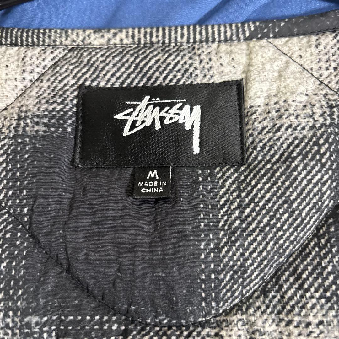 Stussy Plaid ナイロン Liner ベスト 黒