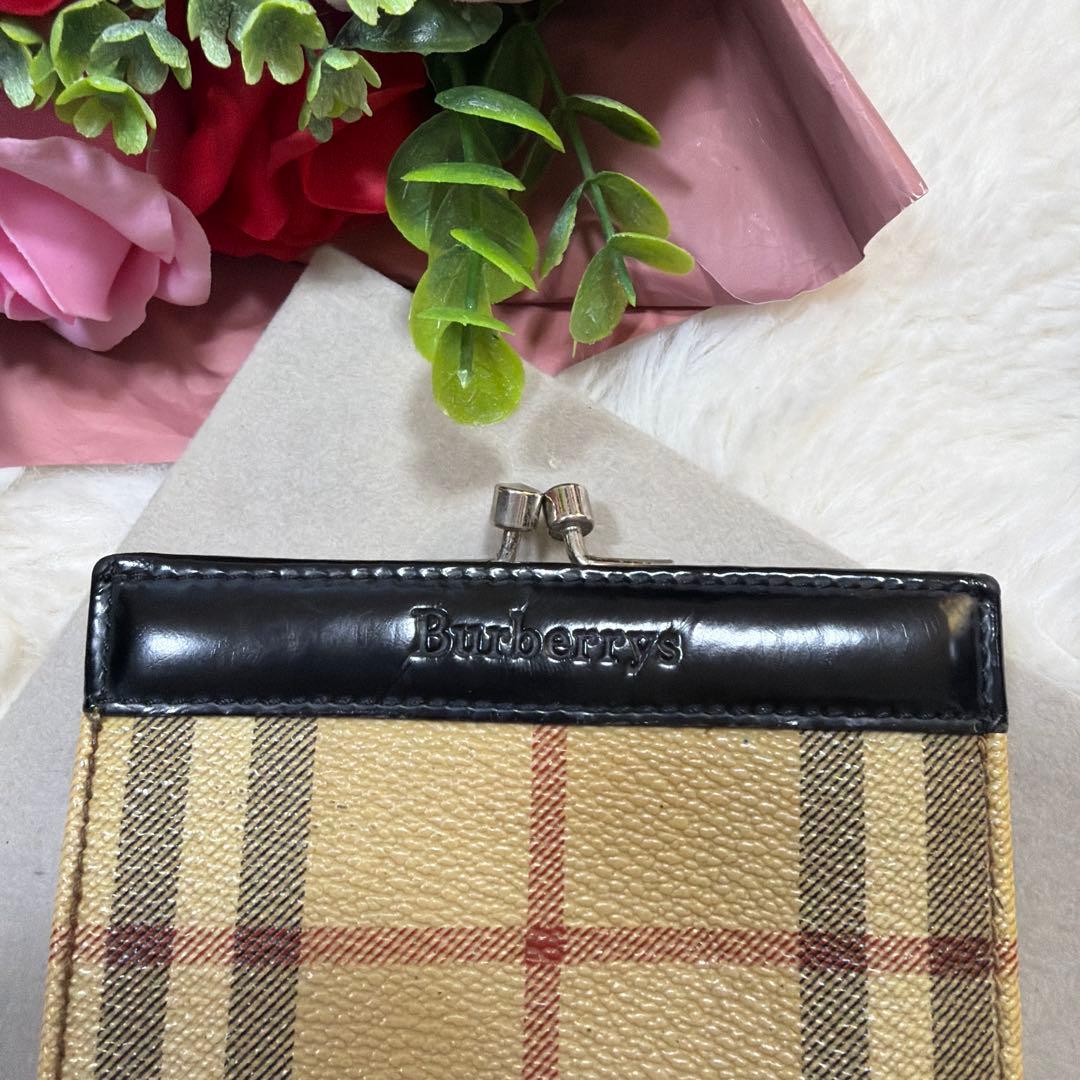 BURBERRY バーバリー ヴィンテージ ノバチェック柄 がま口 財布 2点