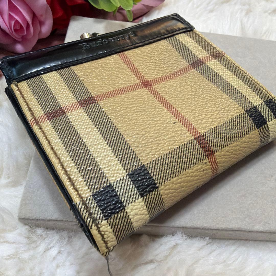 BURBERRY バーバリー ヴィンテージ ノバチェック柄 がま口 財布 2点
