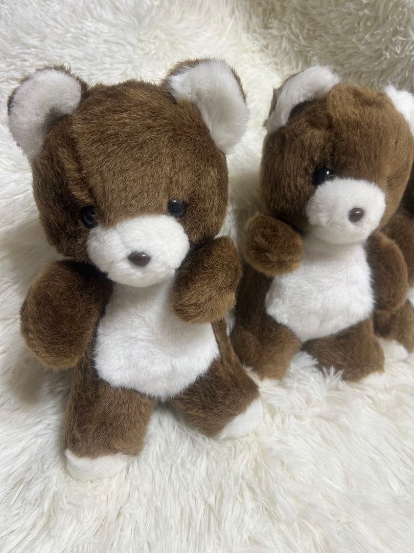 新品☆クマのレトロぬいぐるみ☆3点セット日本製サンアロー社80-90年代？当時物
