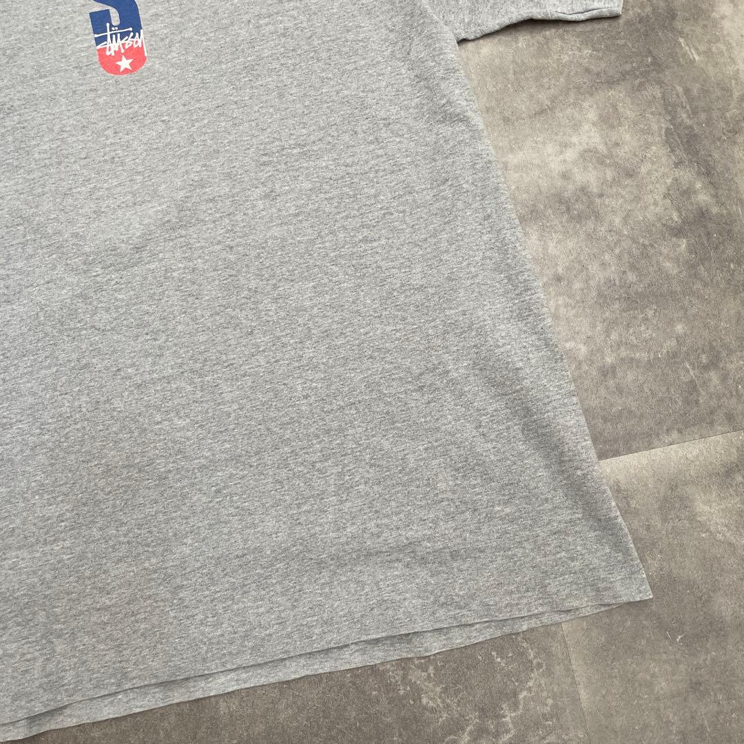90s オールドステューシー　tシャツstussy SロゴL グレー