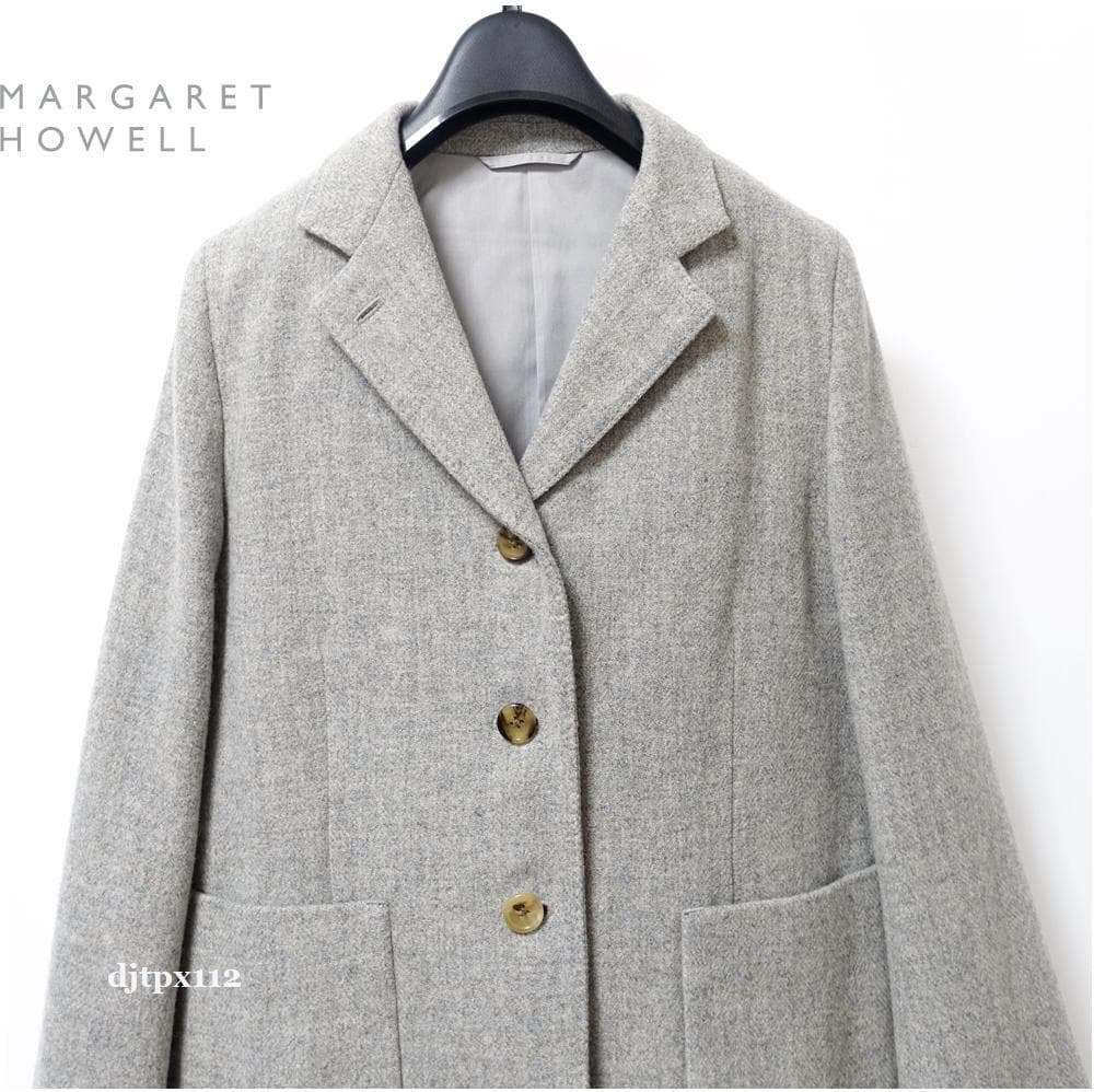 美品*マーガレットハウエル*定番ブリティッシュウール ツイード 3Bジャケット
