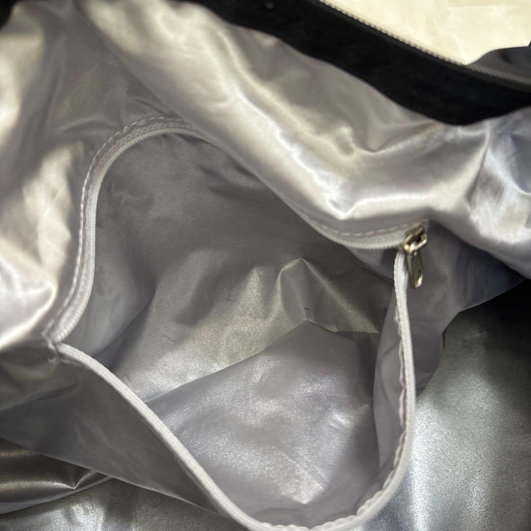 【美品】Courrèges クレージュ ボストンバッグ モノグラム 黒 大容量