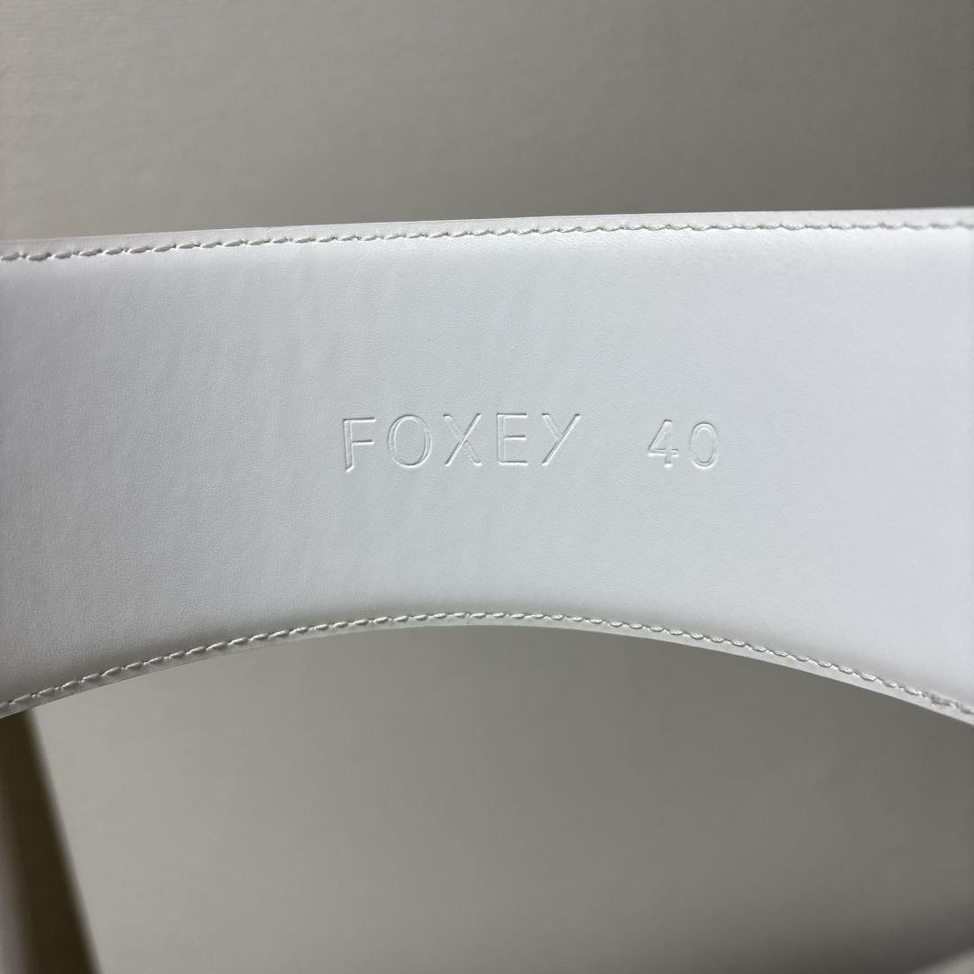 【美品】Foxeyフォクシー ワンピース ノースリーブ ベルトL ネイビー