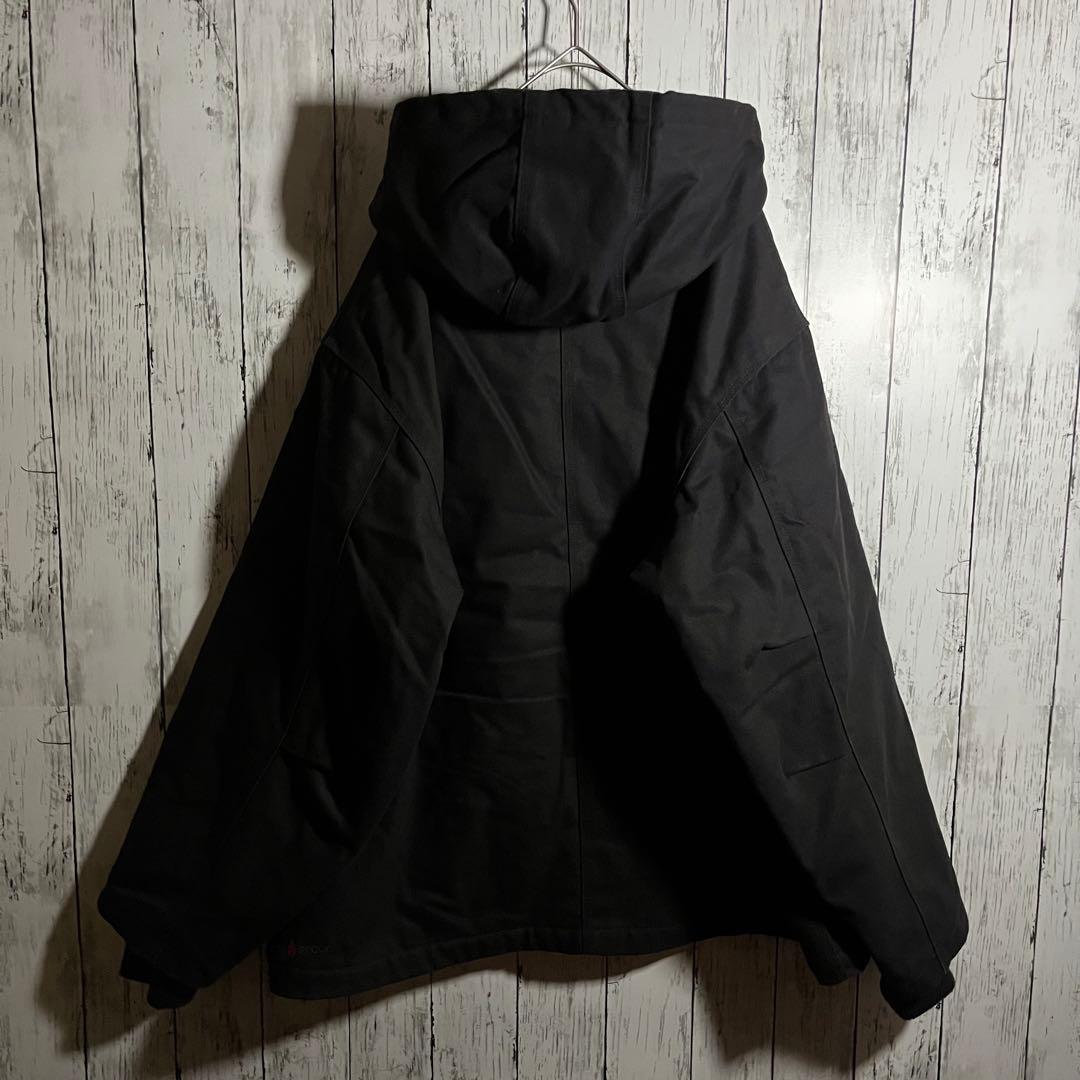 FIRSTDOWN アクティブジャケット　難燃　ダック地　フーディ　XL 黒