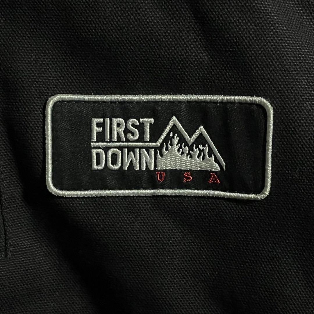 FIRSTDOWN アクティブジャケット　難燃　ダック地　フーディ　XL 黒