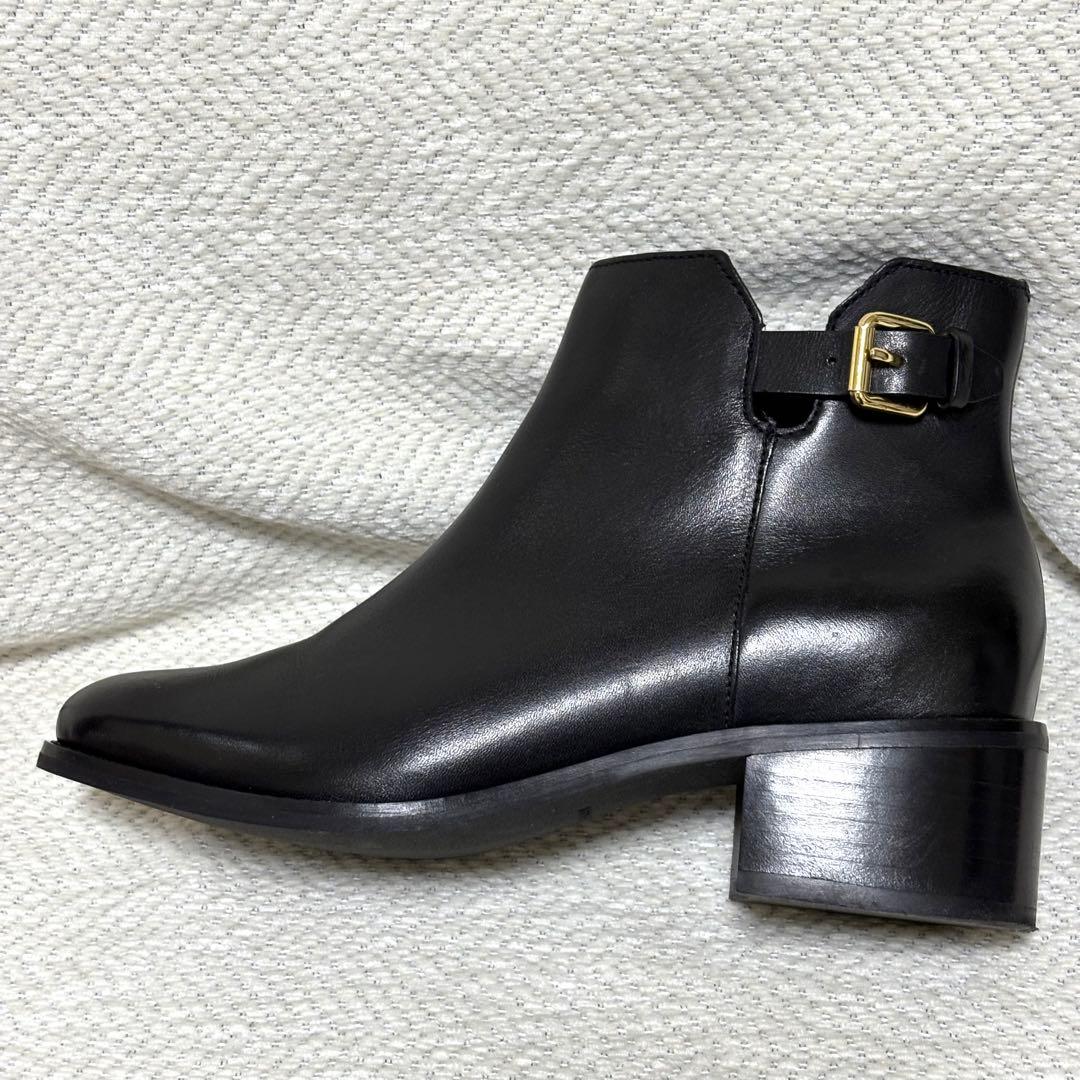 極美品 COLE HAAN コールハーン 本革 ショートブーツ ブラック