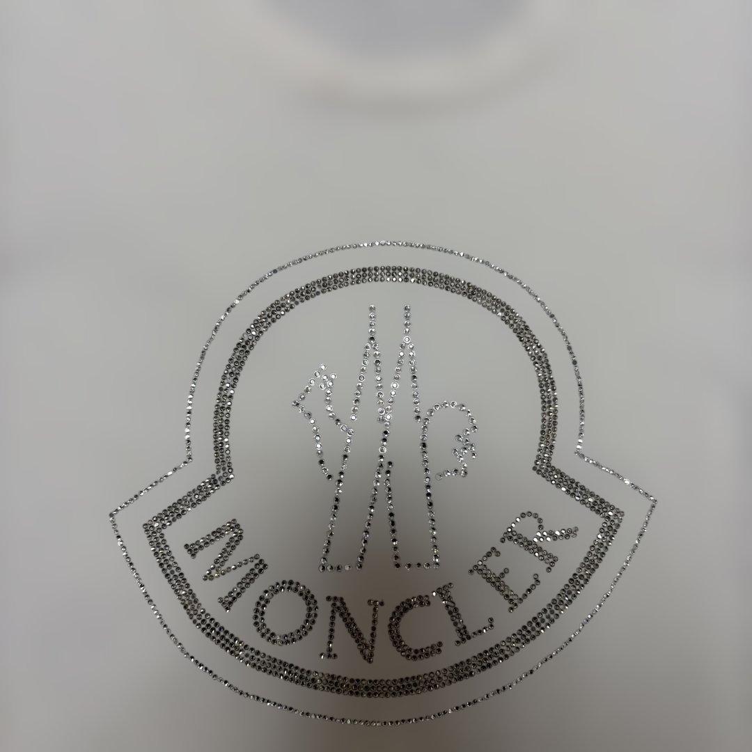 MONCLER ストーン装飾 ホワイトTシャツ