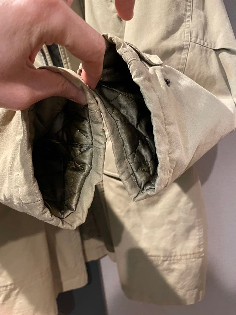 52 実寸XL GIORGIO ARMANI 中綿 コットン Mods Coat