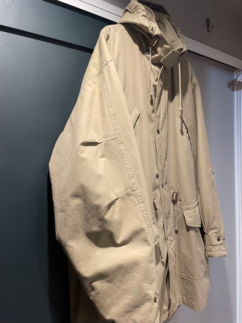 52 実寸XL GIORGIO ARMANI 中綿 コットン Mods Coat