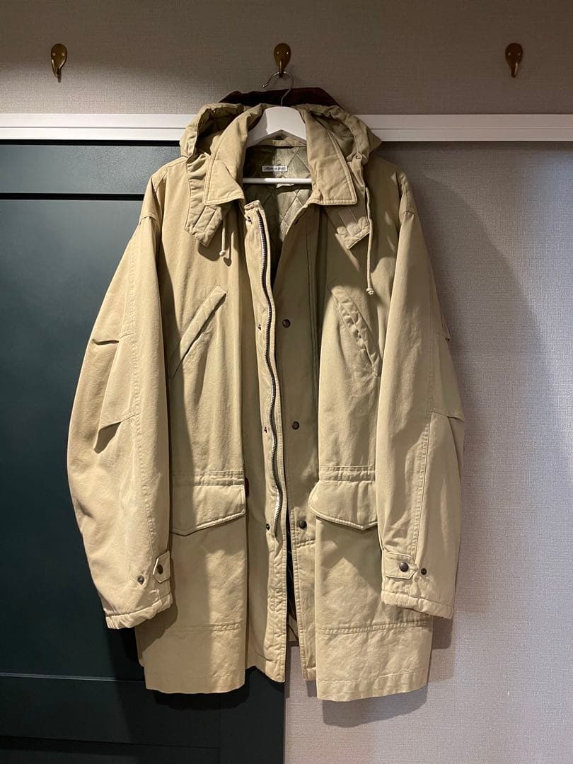 52 実寸XL GIORGIO ARMANI 中綿 コットン Mods Coat