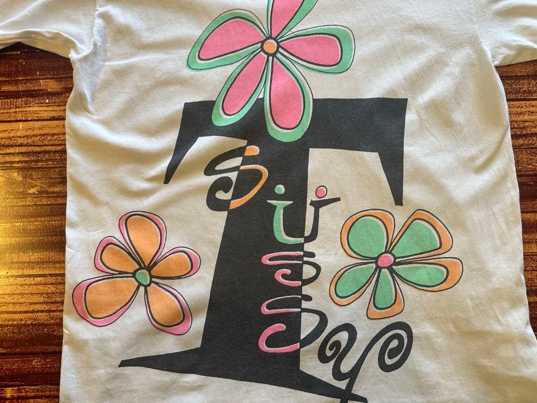 STUSSY×HECTIC フラワーTシャツ L