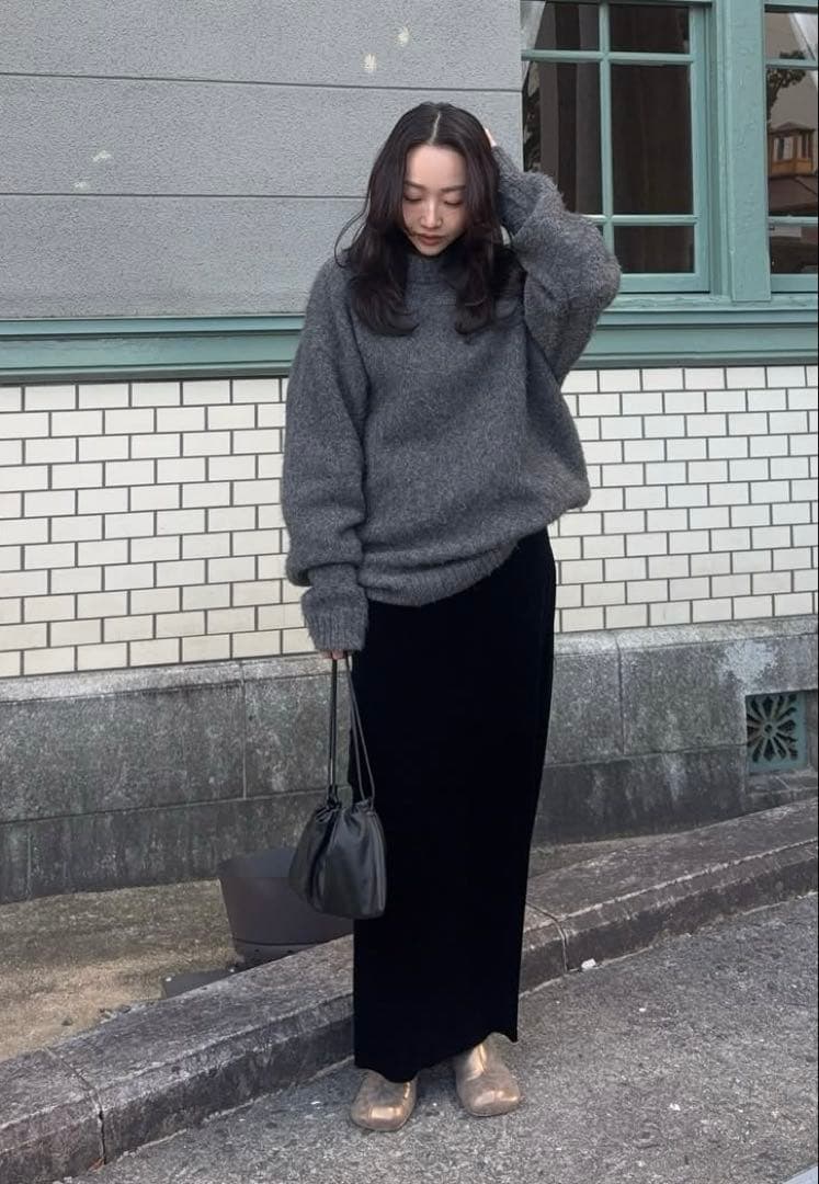 tTODAYFULPencilVelourSkirtペンシルベロアスカート