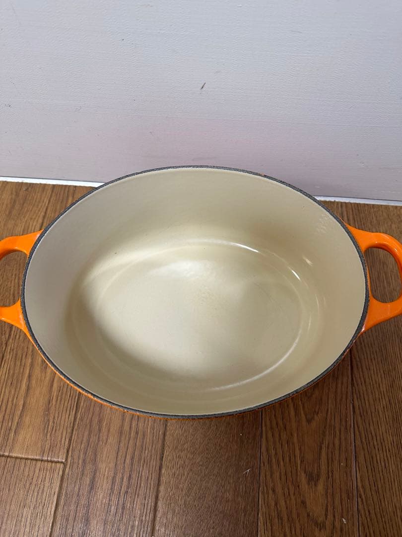 ル・クルーゼ ココット・オーバル 23cm 　楕円形　両手鍋　オレンジ