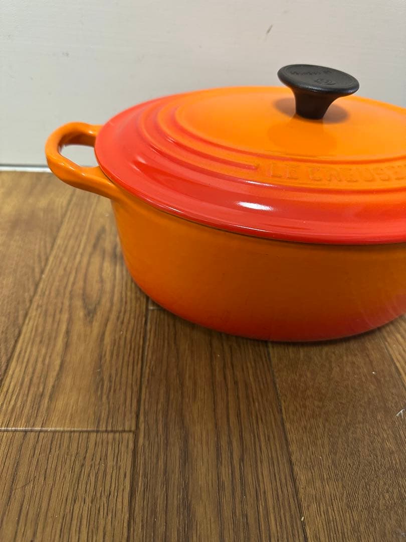 ル・クルーゼ ココット・オーバル 23cm 　楕円形　両手鍋　オレンジ