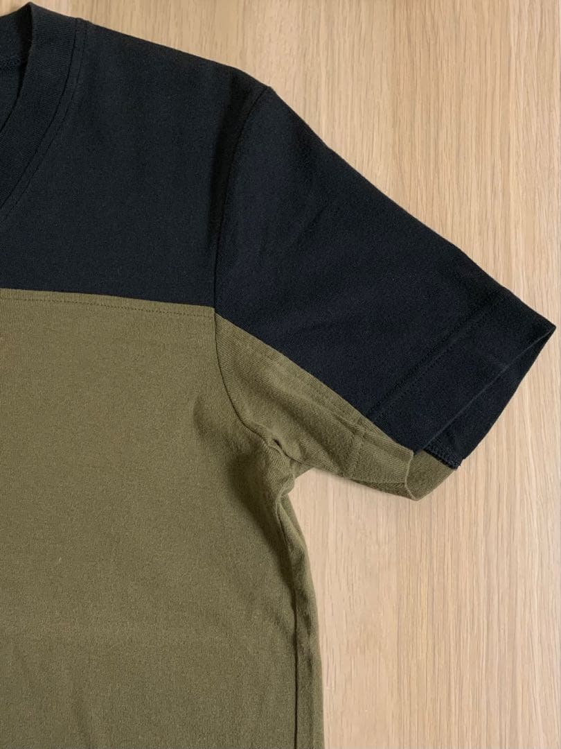 Dries Van Noten 99SS バイカラー ロゴ Tシャツ Vネック