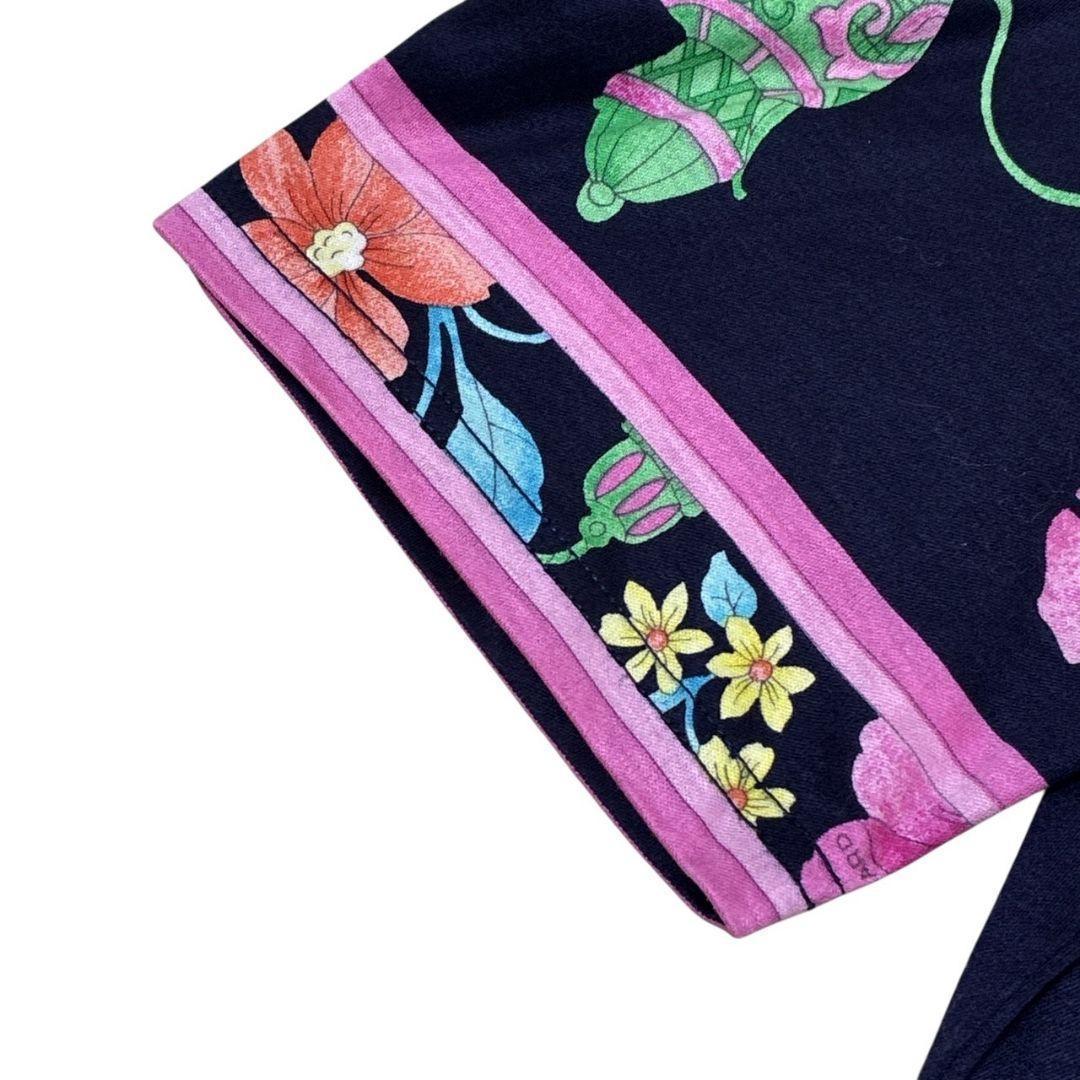 美品✨LEONARD レオナール トップス 半袖カットソー 花柄 ボタニカル L