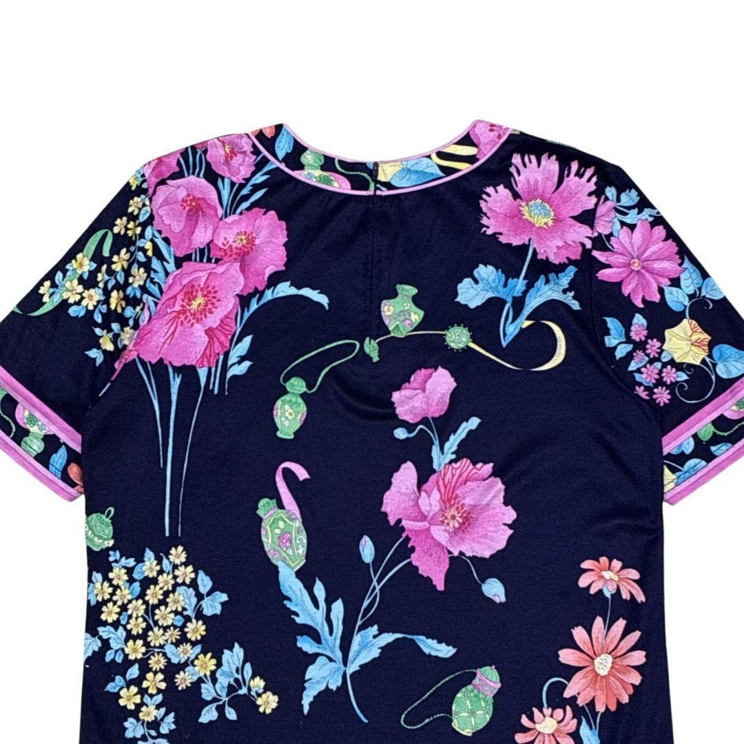 美品✨LEONARD レオナール トップス 半袖カットソー 花柄 ボタニカル L