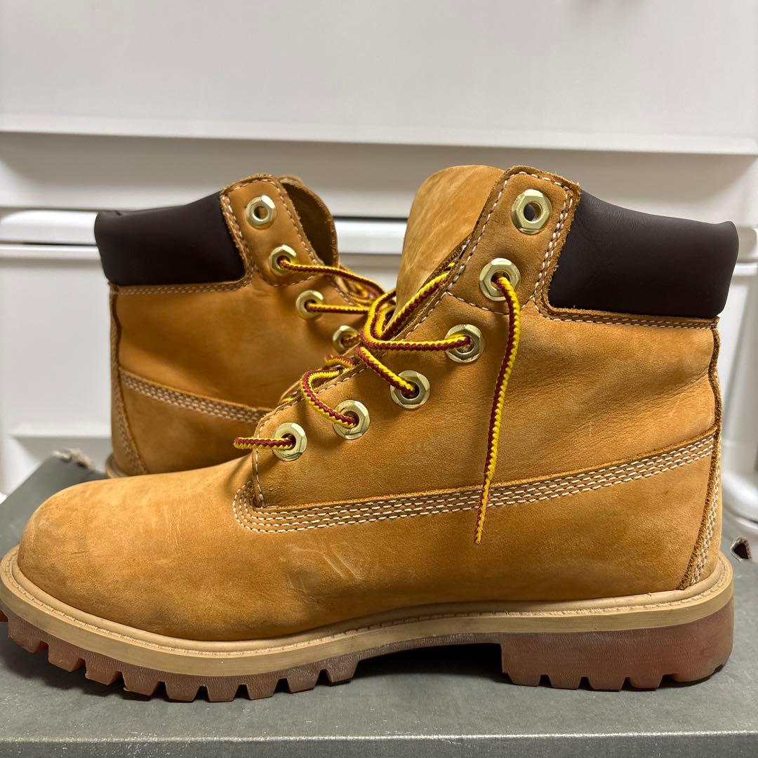Timberland ベージュ ワークブーツ23センチ12909値下げコメント◎