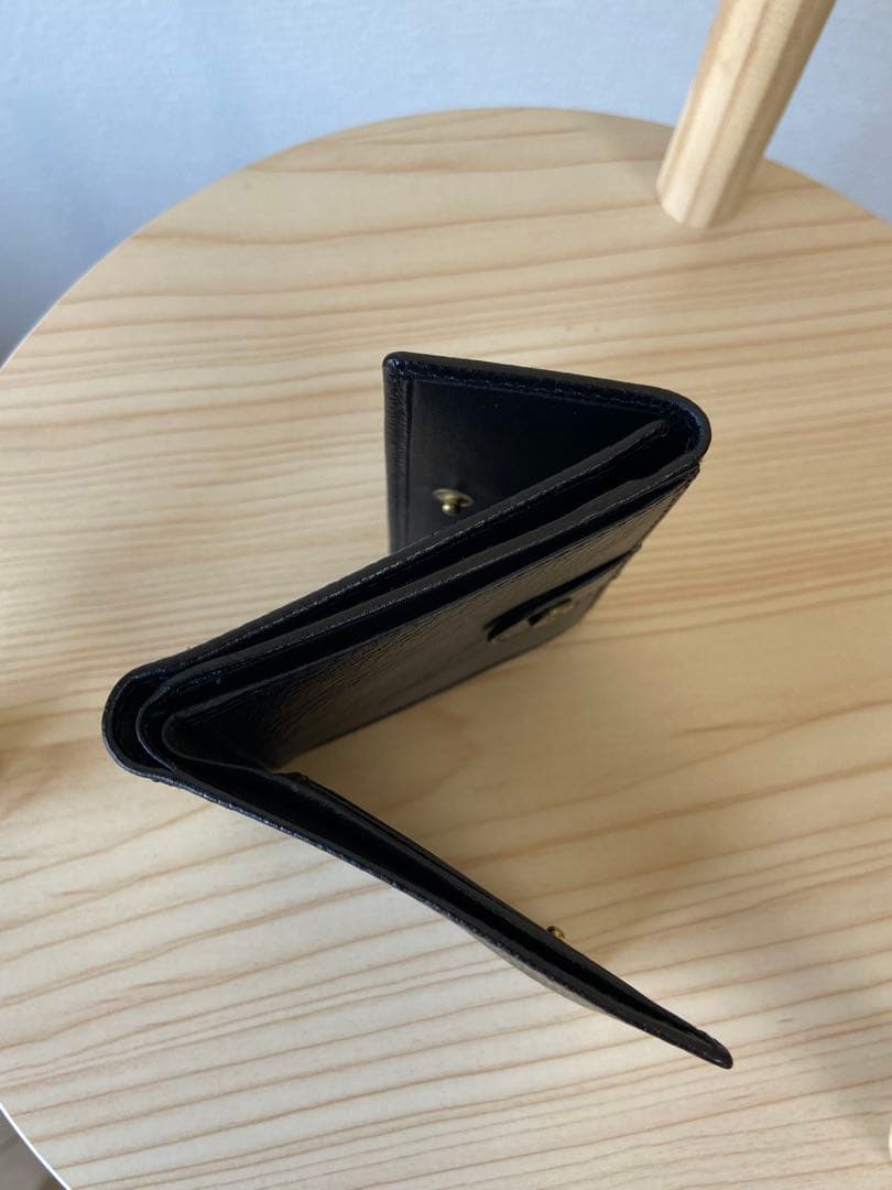 Christian Dior 二つ折り財布　コンパクトウォレット　レザー　シボ革