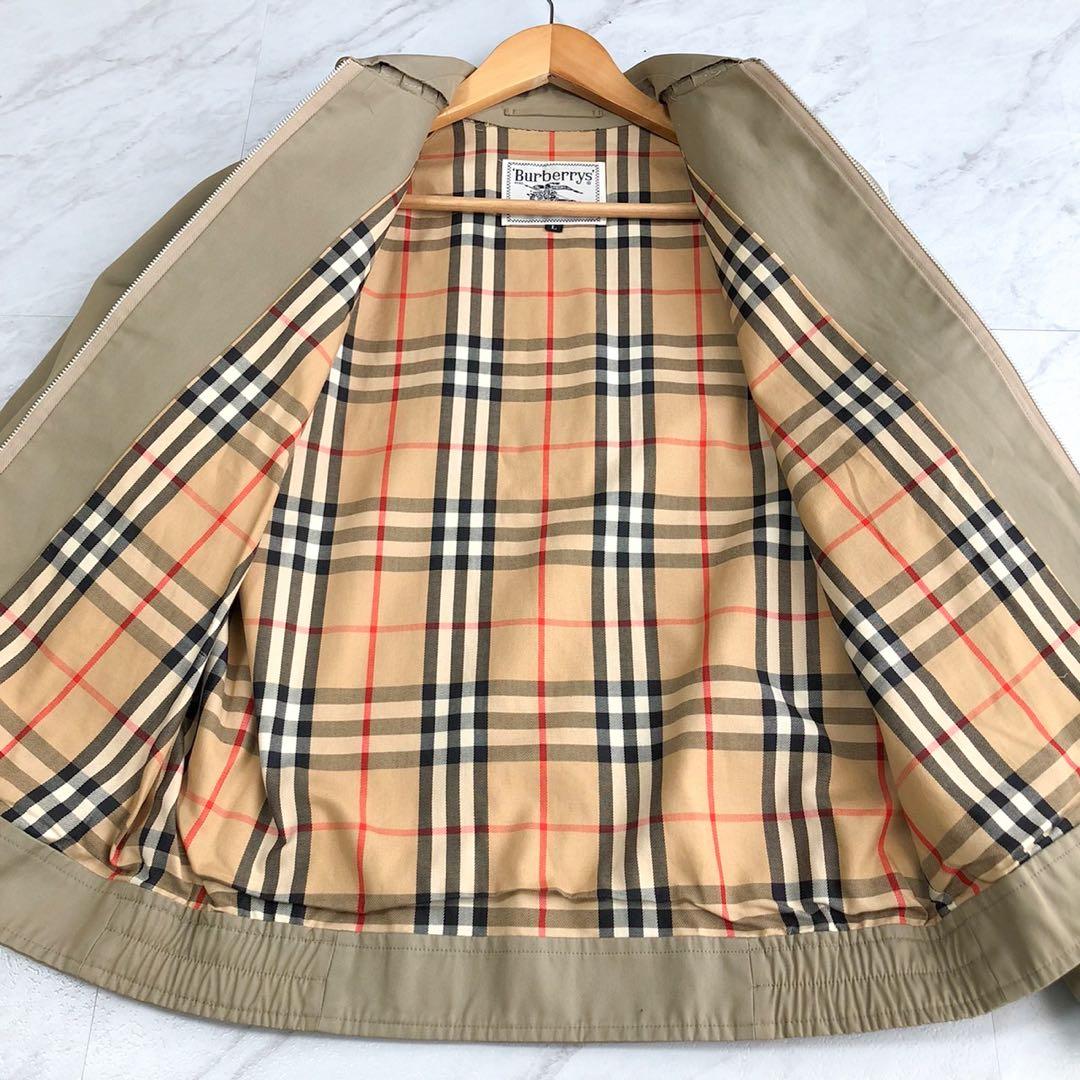 【極美品】burberry ハリントンジャケット ノバチェック ベージュ 90s
