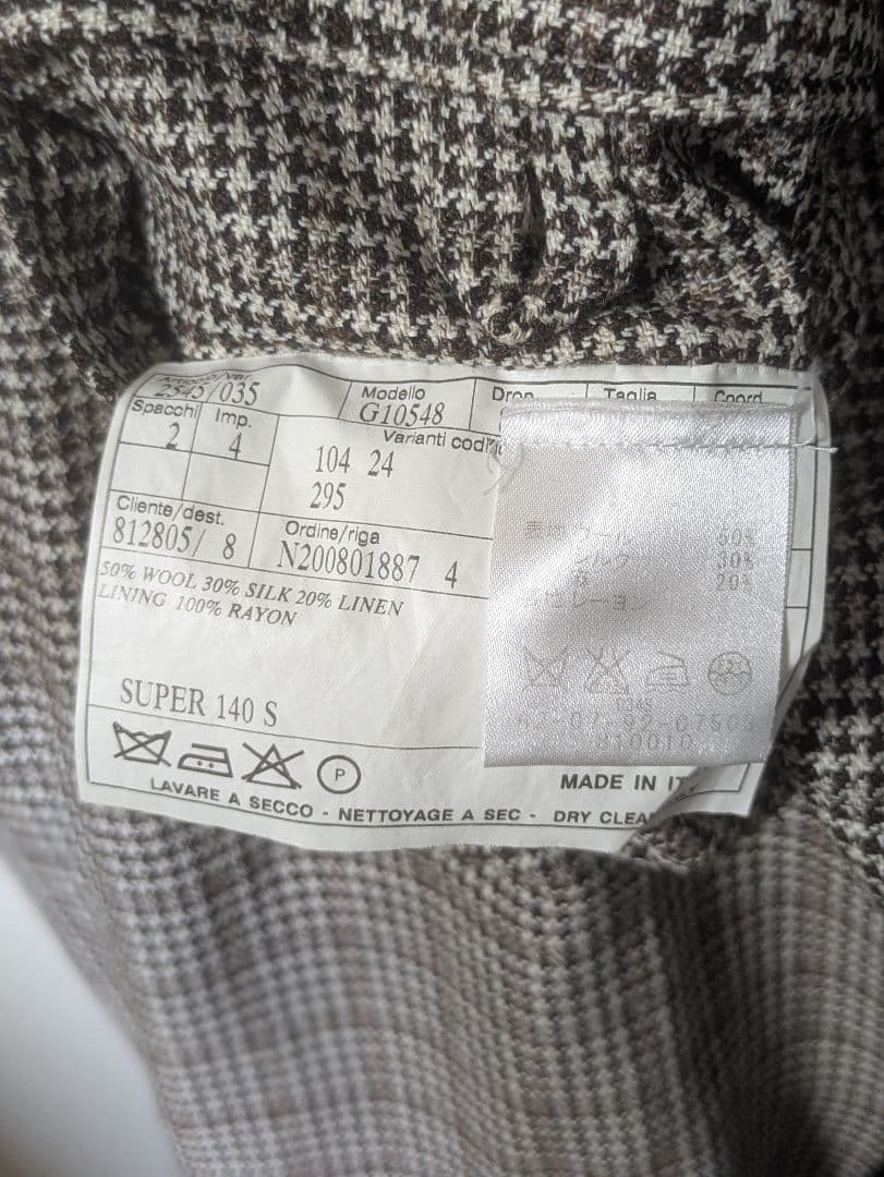 ★ベルベスト Jacket in The BOX 千鳥格子 46 本切羽