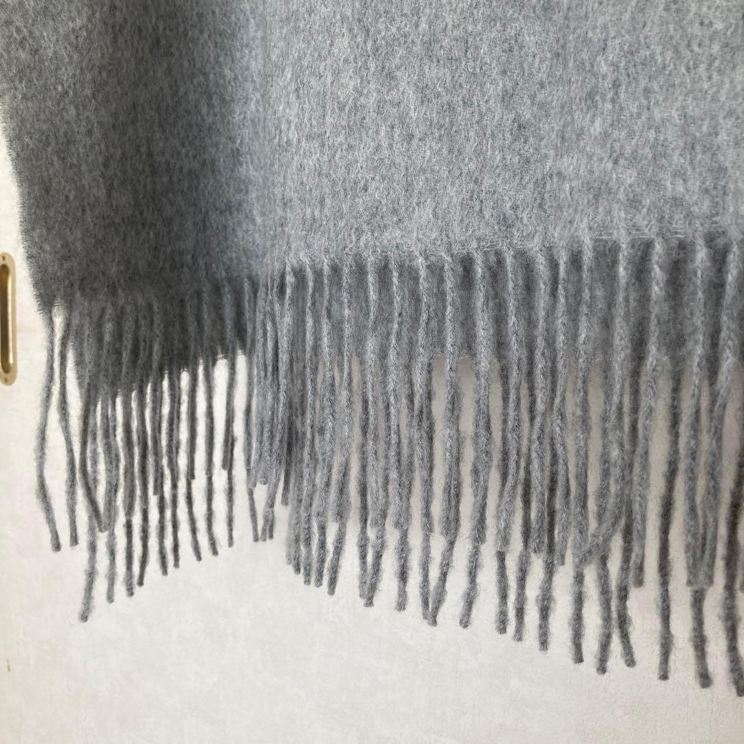 カシミヤストール　グレー　美品