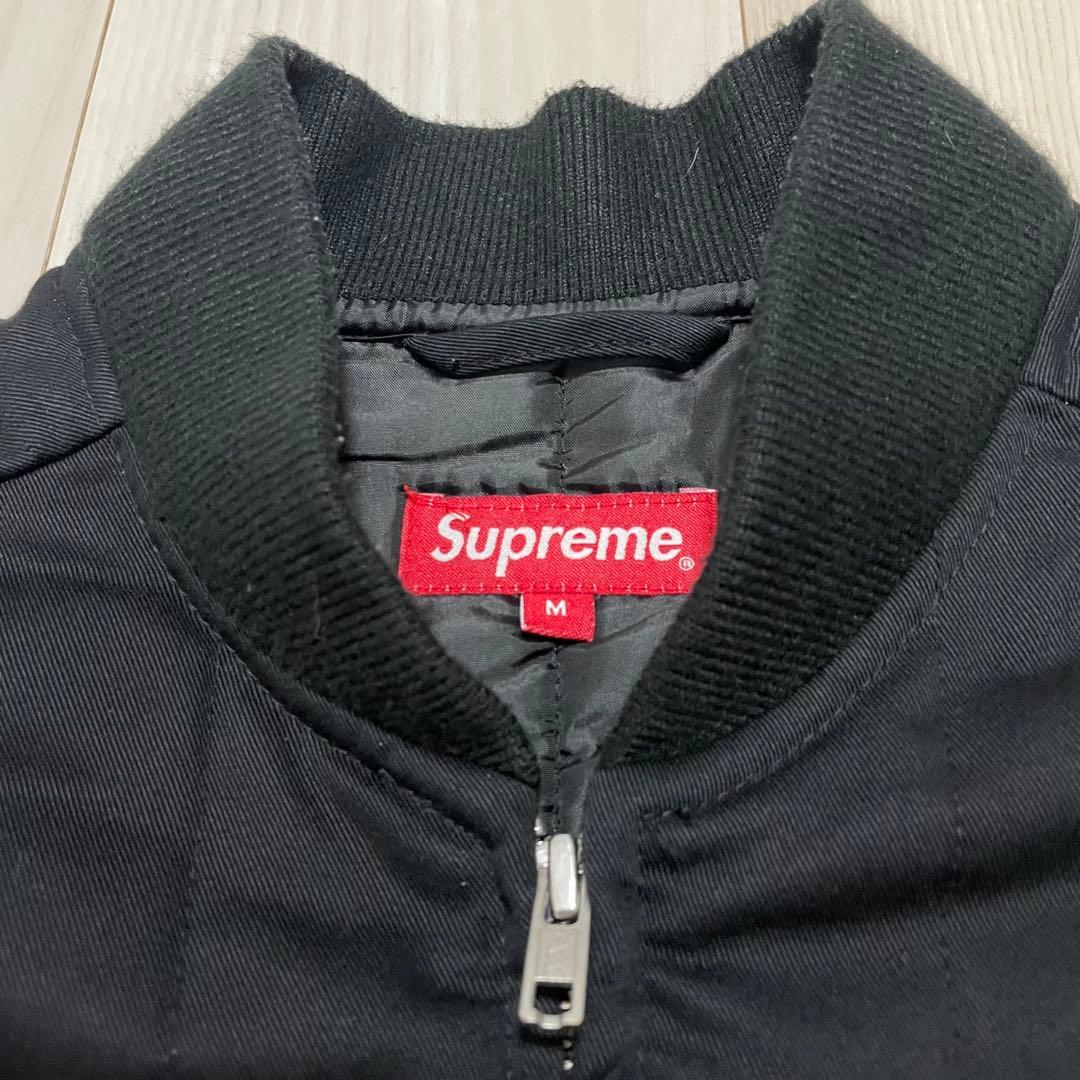 Supreme シュプリーム 黒 ベスト メンズ M ジャケット 刺繍