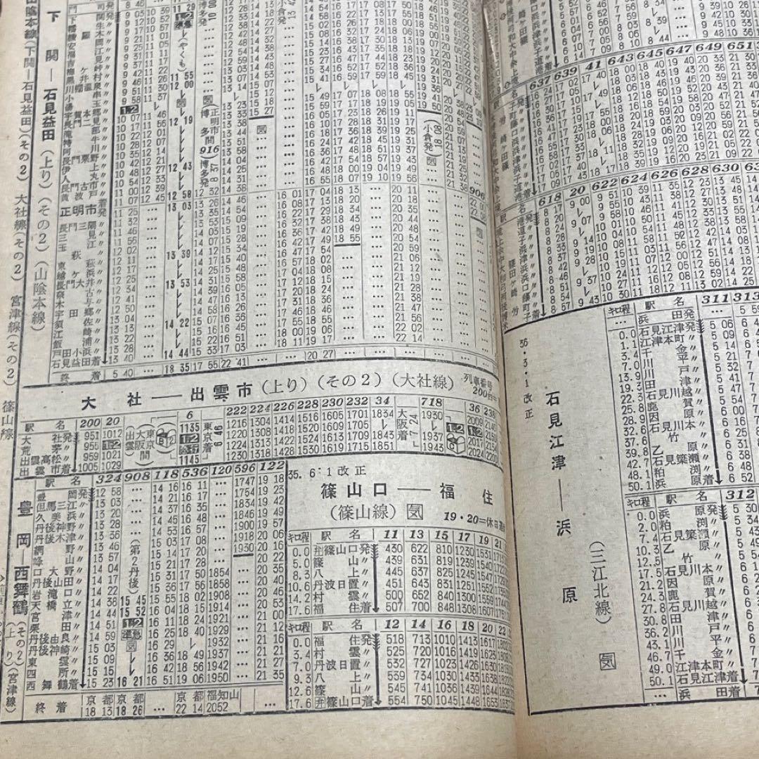 【交通公社時刻表】1961年3月号⚫︎全国ダイヤ改正