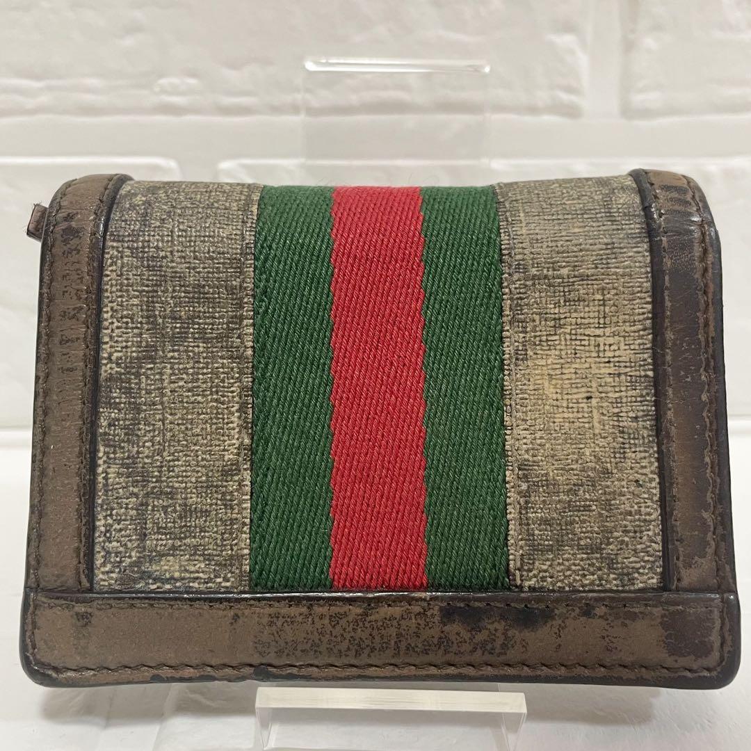 GUCCI オフィディア 二つ折り財布 シェリー マーモント GGスプリーム