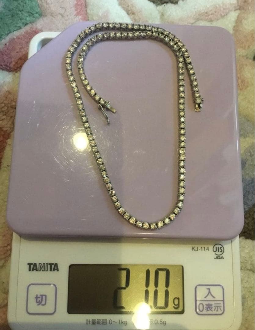 テニスチェーンネックレス 約40cm シルバー925