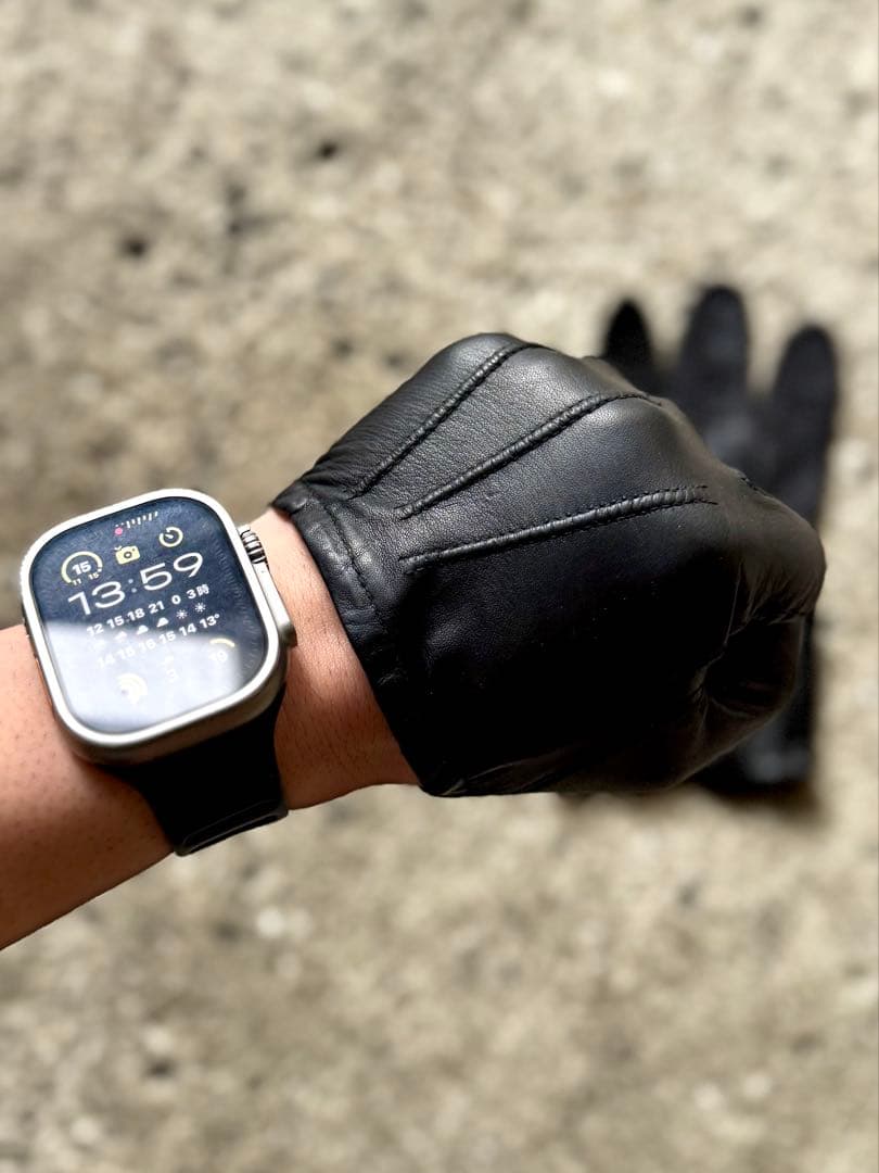 希少 Tough Gloves 革手袋 レザーグローブ 警察官 黒 レザー手袋