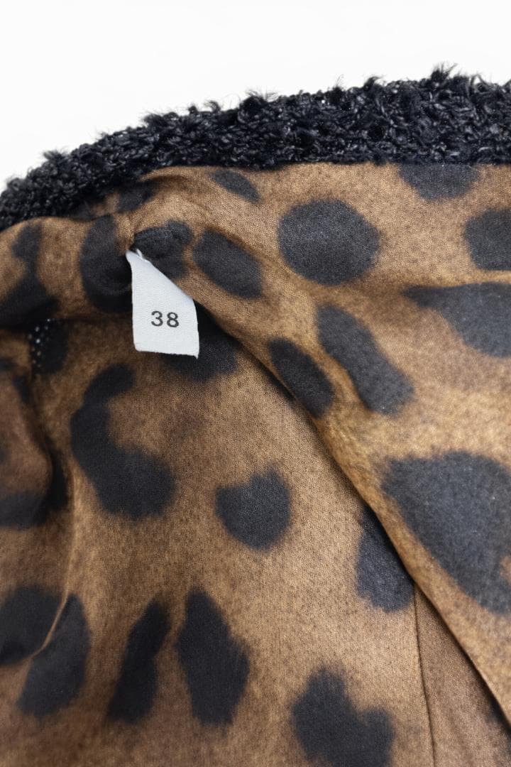 新品タグ付き DOLCE&GABBANA ツイード ジャケット 38 黒