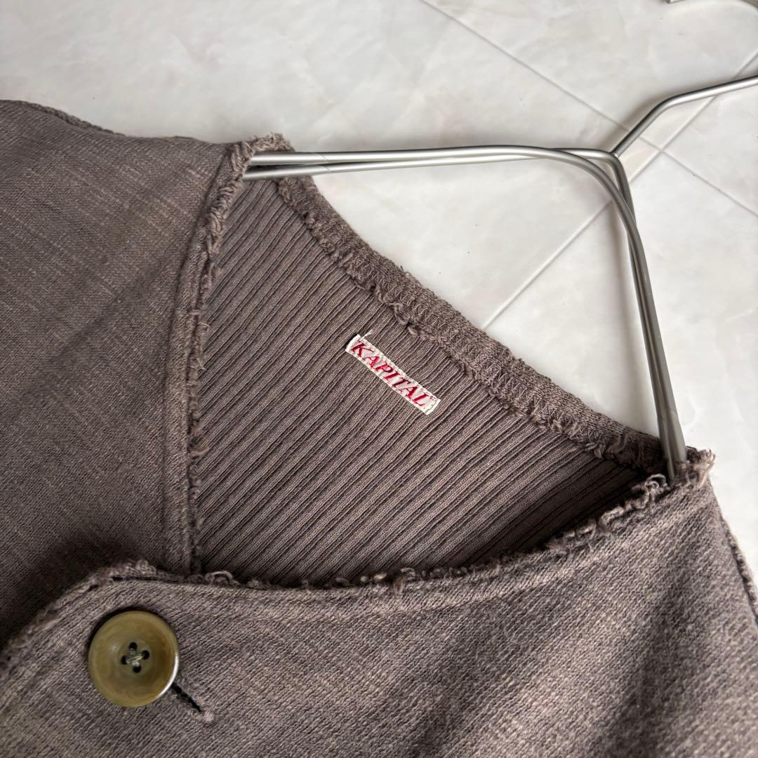 KAPITAL vintage ダメージベスト 茶系 2 日本製 レイヤード