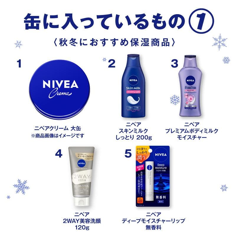 【新品未使用】花王　ニベア福缶２０２４+通販生活の薄焼いわし2袋