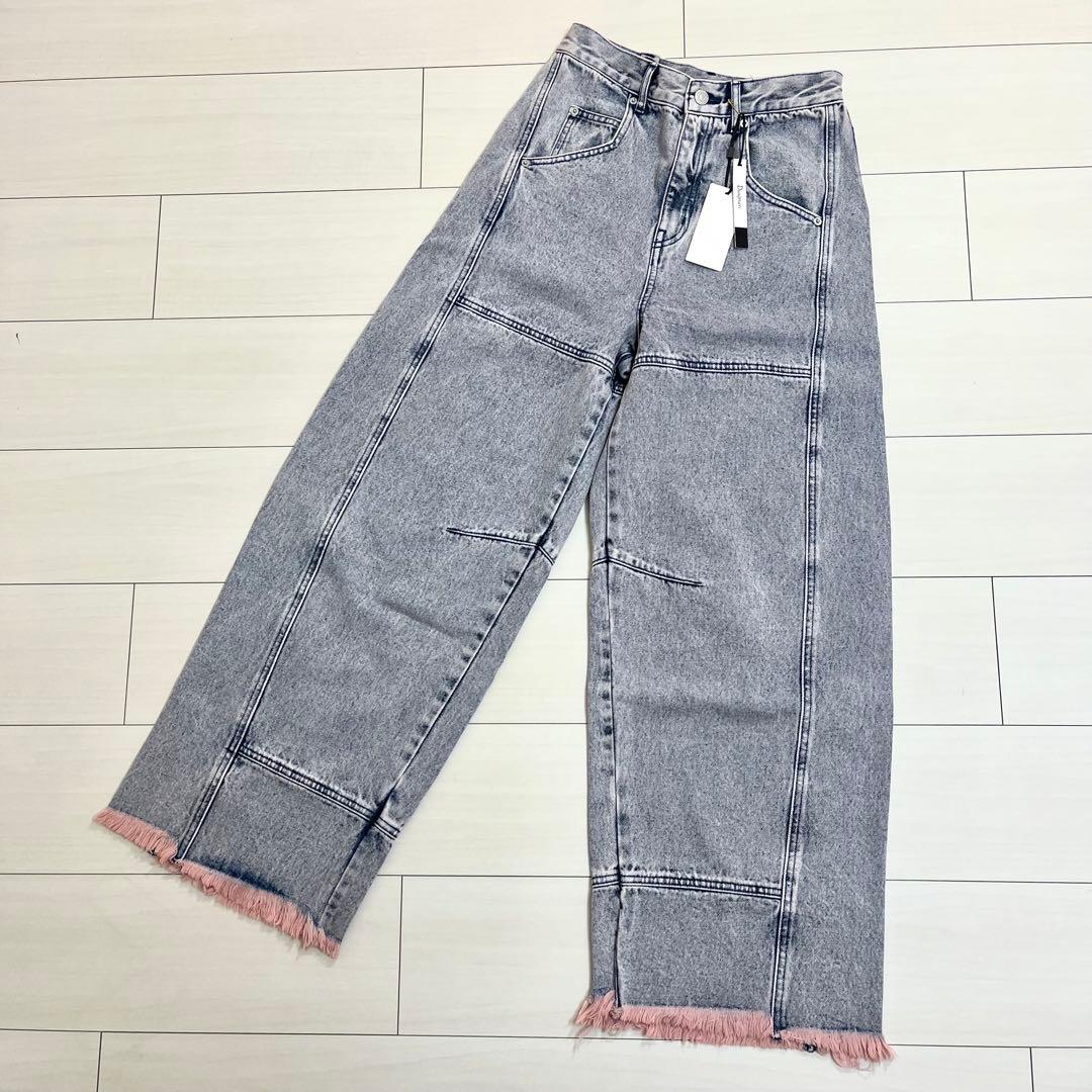 新品タグ付 グレースコンチネンタル＊36＊ライン切替デニムパンツ 完売 25ss