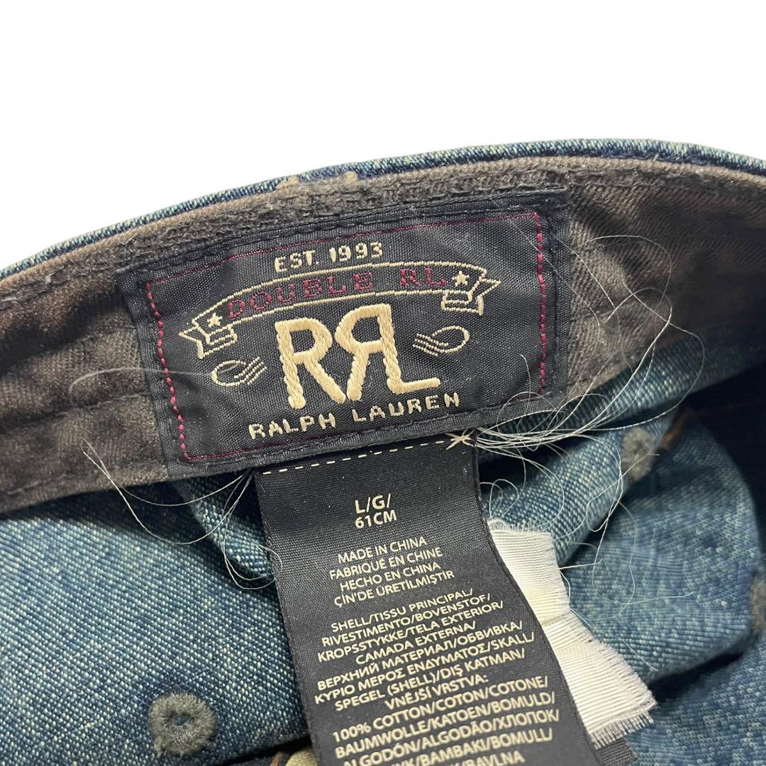 希少 RRL ダブルアールエル DENIM HAT L 61cm CAP デニム