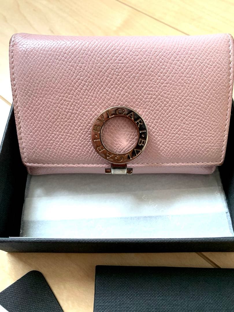 BVLGARI ブルガリ 名刺入れ カードケース レザー ピンクレザー