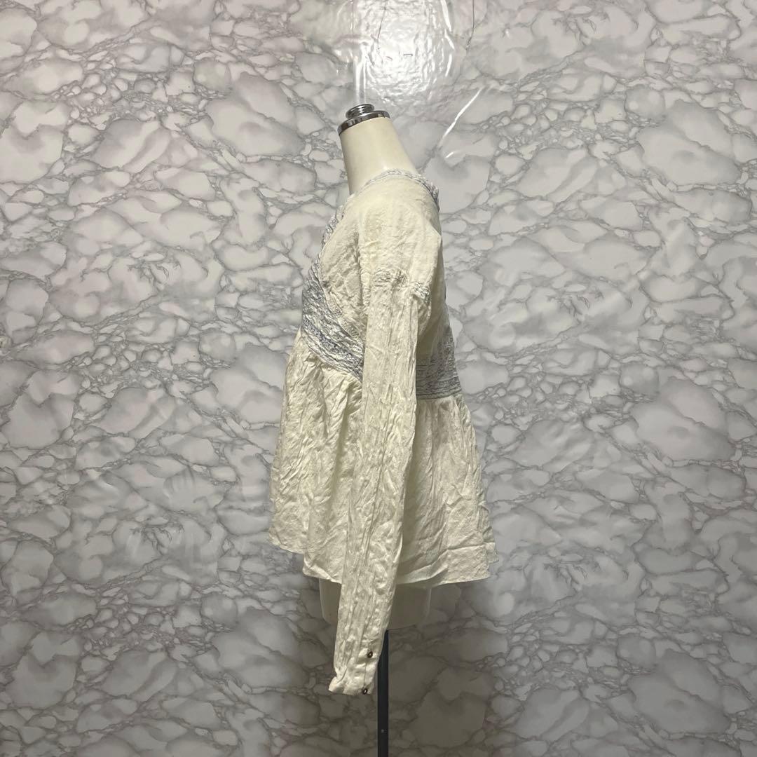 希少　MAKU textilesインド伝統織物　ハンドメイドブラウス　一点物
