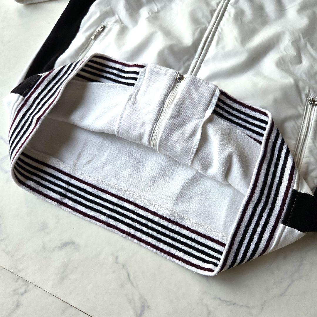 BURBERRY BLACK LABEL トラックジャケット L 白 刺繍ロゴ