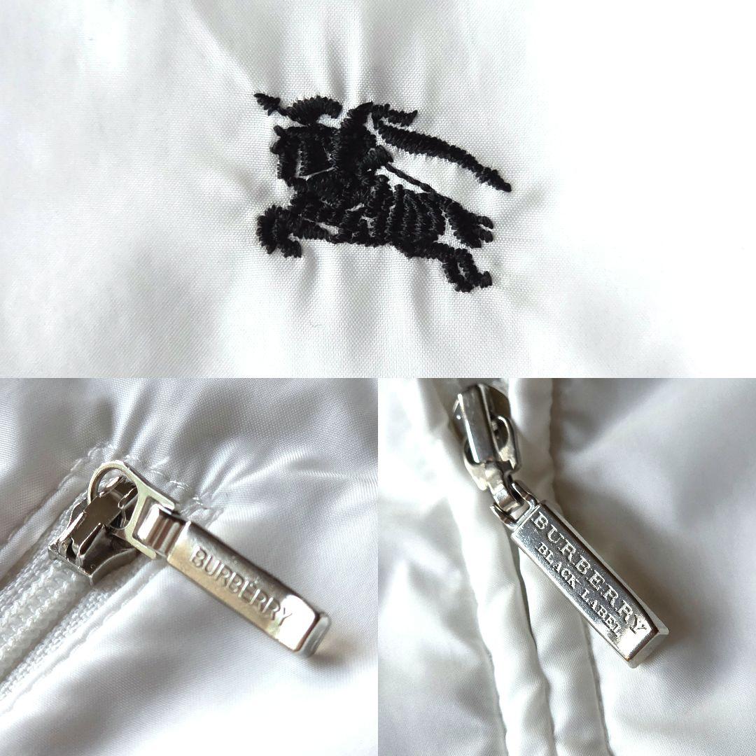 BURBERRY BLACK LABEL トラックジャケット L 白 刺繍ロゴ