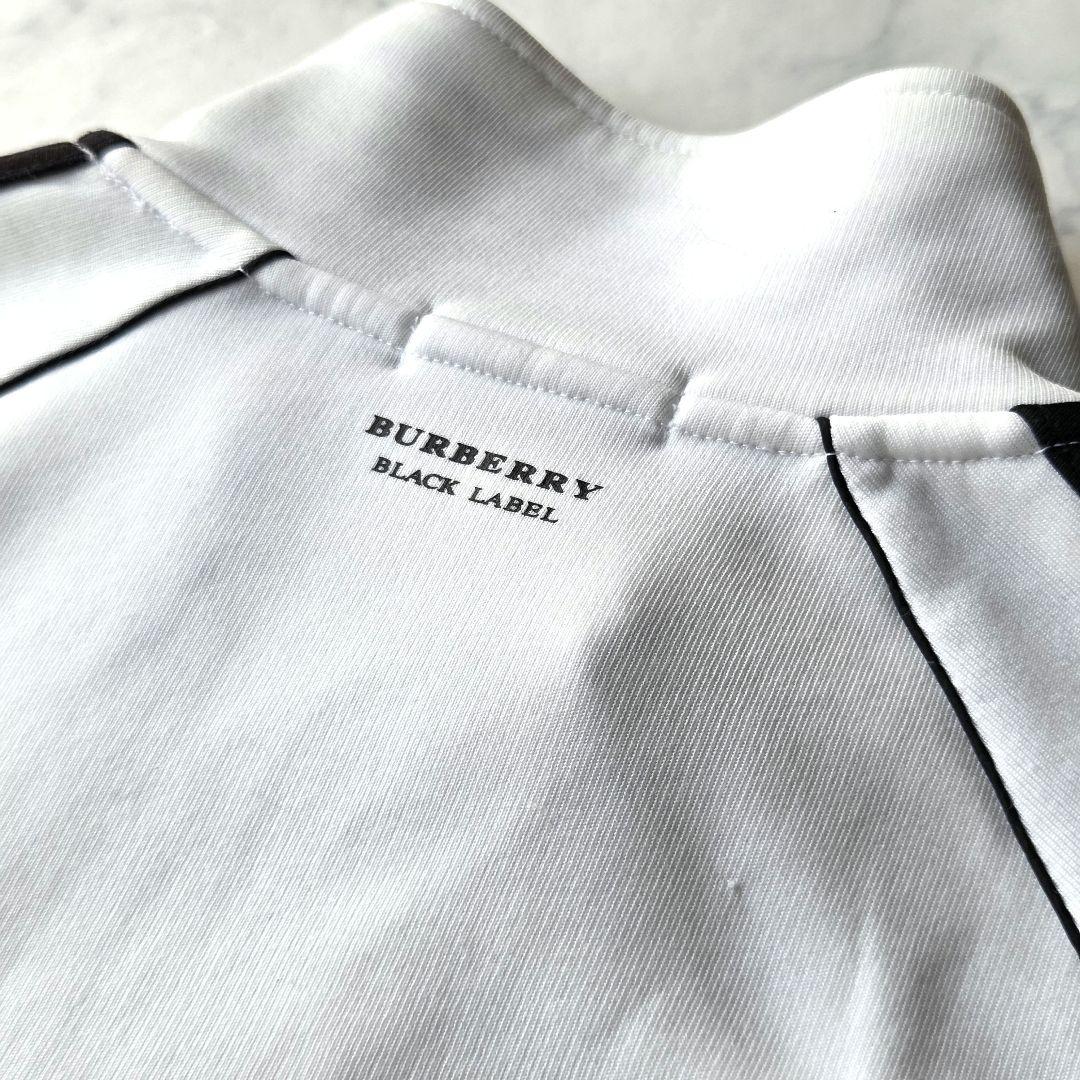 BURBERRY BLACK LABEL トラックジャケット L 白 刺繍ロゴ